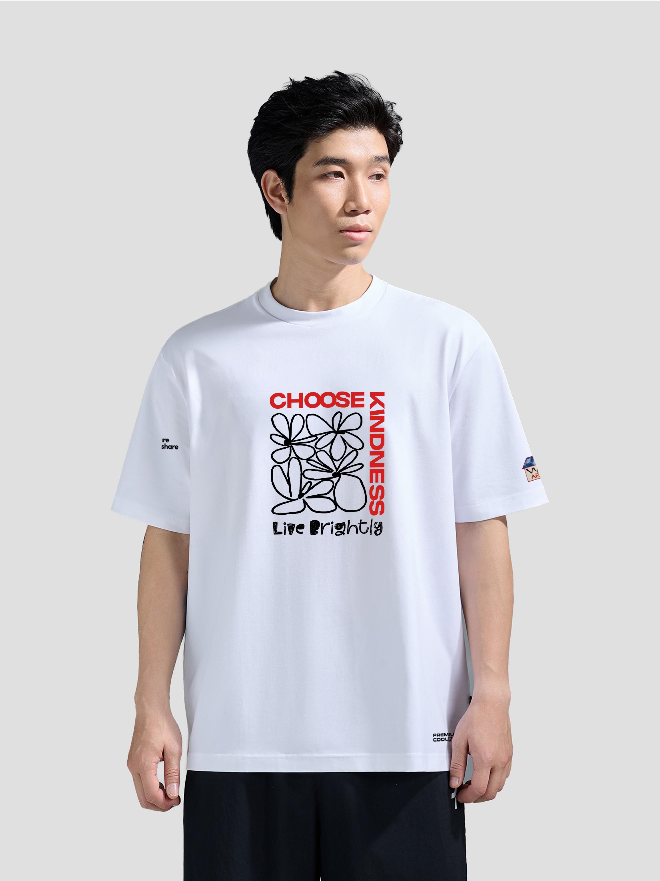Áo thun Cotton Care & Share VỤN Art Choose Kindness Live Brightly - 6