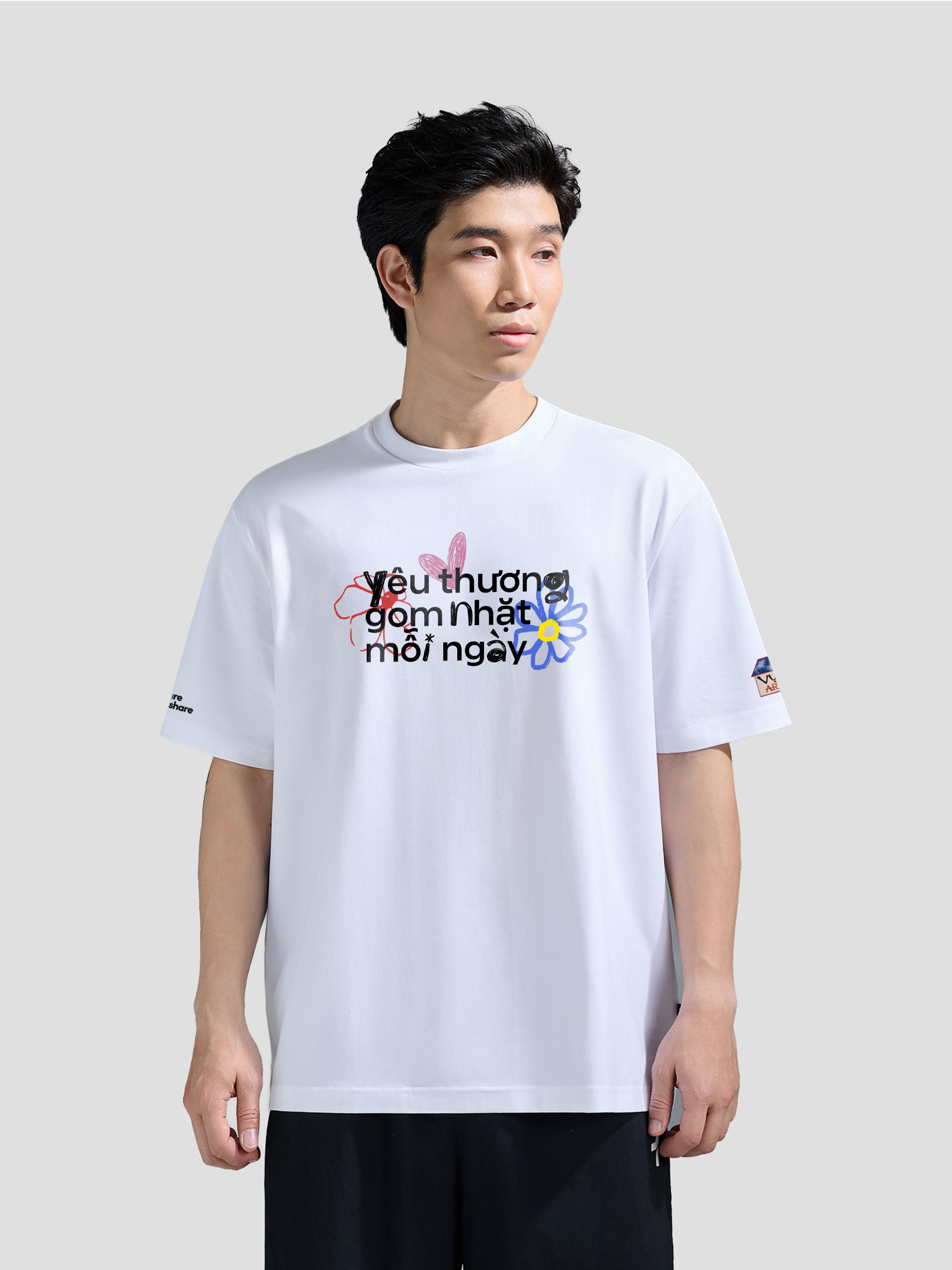 Áo thun Cotton Care & Share VỤN Art Yêu Thương Gom Nhặt Mỗi Ngày - 5