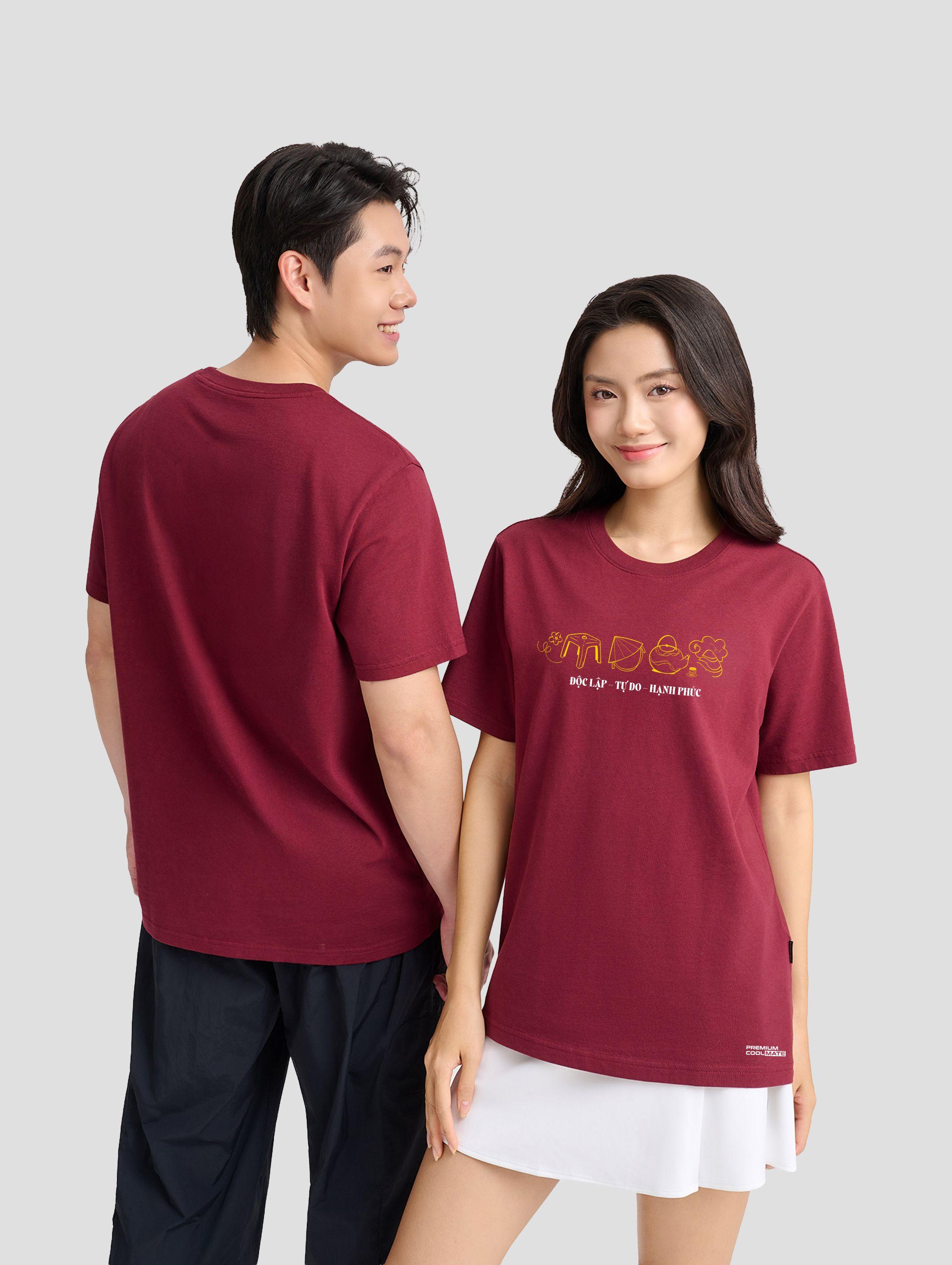 BST Sao vàng yêu nước Áo Cotton Compact Độc lập Tự do Hạnh phúc - 3