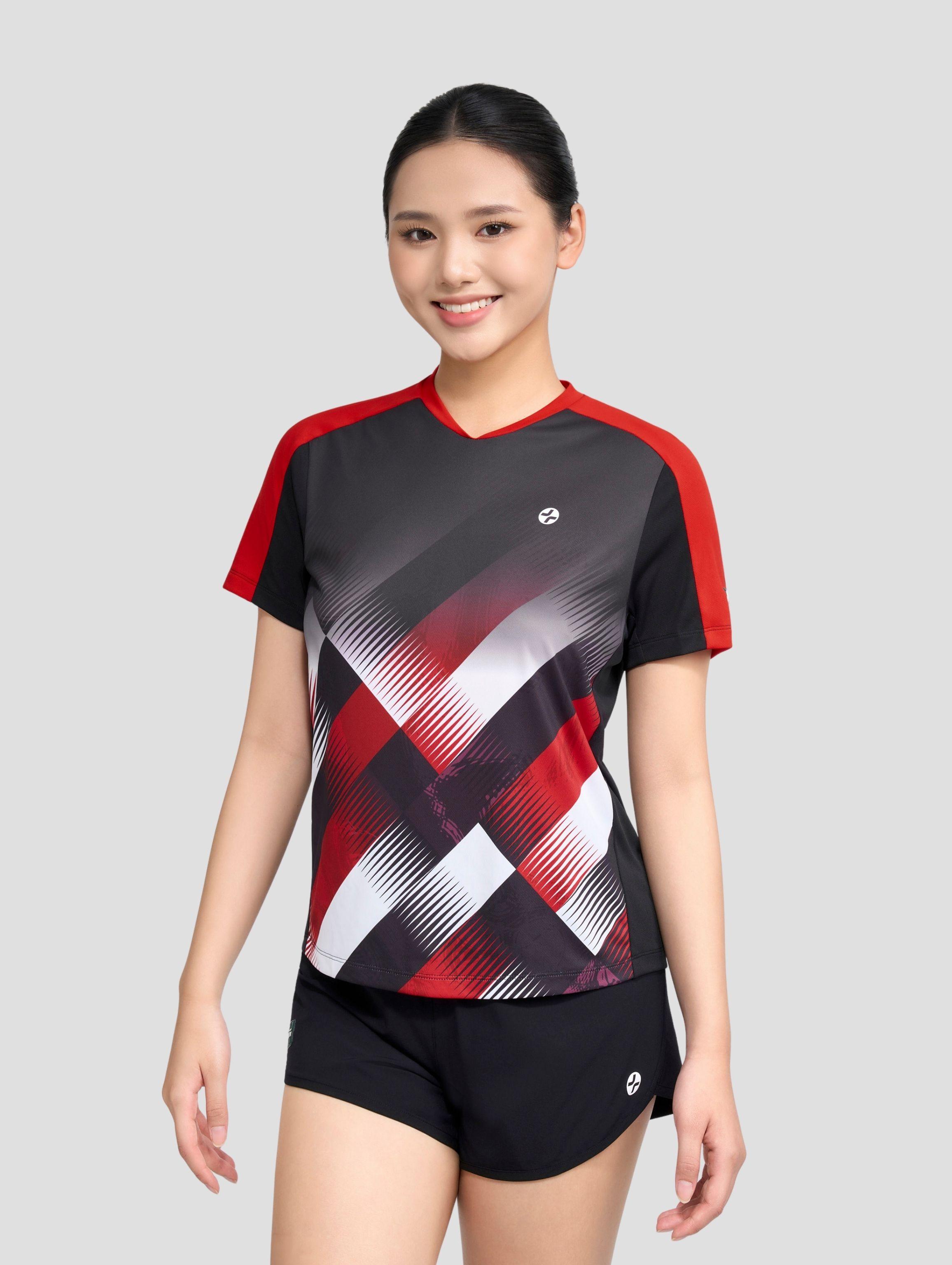 Tshirt cầu lông nữ Graphic Slash Smash Energy - 3